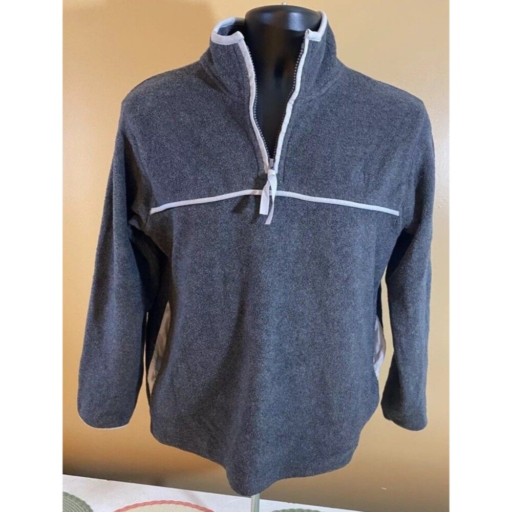Bugle Boy Snow Fleece Gray Pullover 1/4 Zip Long Sleeve Men’s Size Medium